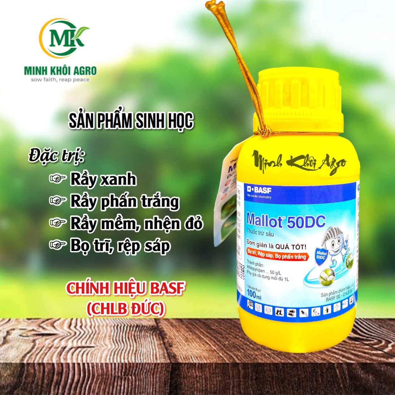 Thuốc trừ rầy sinh học Mallot 50DC - Chai 100ml